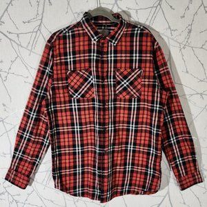 Jack & Jones Red Plaid Checks Button Front Shirt